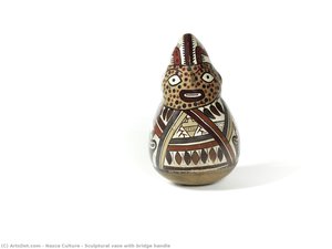Sculptural Vase With Bridge Handle — Nazca Culture