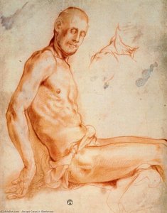 Christ Seated, As A Nude Figure — Jacopo Carucci