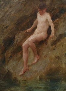 Nude Boy On A Rock — Henry Scott Tuke