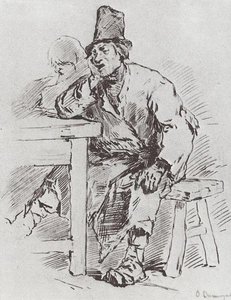 The Farmer At The Table — Victor Vasnetsov