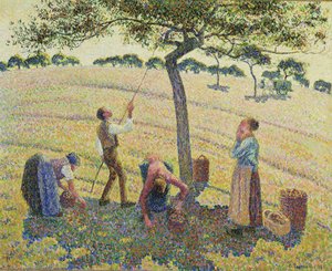 Flowering Apple Trees, Eragny — Camille Pissarro, Impressionist Landscape