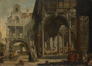 Imaginary Renaissance Palace, Hendrick Aerts, 1602 — Hendrick Van Anthonissen