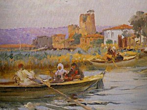 Boat Scene — Fausto Zonaro