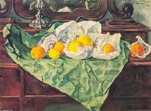 Still Life. Oranges And Crumpled Paper. — Pyotr Konchalovsky