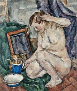 The Model Squatting — Pyotr Konchalovsky