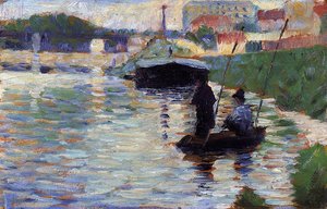 The Bridge - View Of The Seine — Georges Seurat
