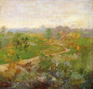 Road Over The Hill — John Henry Twachtman, Impressionist Landscape Painting