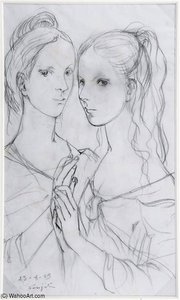 Deux Jeunes Filles — Léonard Tsuguharu Foujita