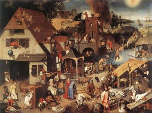 Netherlandish Proverbs — Pieter Bruegel The Younger, Northern Renaissance