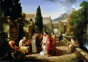 Homer Singing His Iliad At The Gate Of Athens — Guillaume Guillon Lethiere