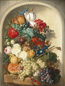Still Life - Flowers And Fruit - — Jan Van Os