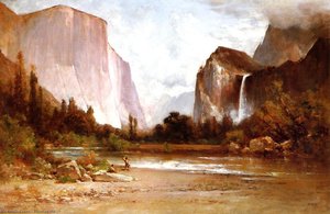 Piute Indians Fishing In Yosemite — Thomas Hill