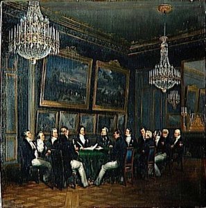 Le Duc D'orleans Signe La Proclamation De La Lieutenance Generale Du Royaume.31 Juillet 1830 — Joseph Désiré Court, Neoclassicism