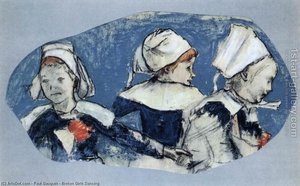 Breton Girls Dancing — Eugène Henri Paul Gauguin
