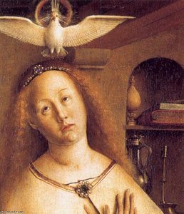 The Ghent Altarpiece: Mary Of The Annunciation (detail) — Jan Van Eyck