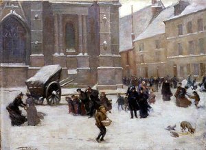 Sortie De La Cathédrale D'evreux — Denet Charles