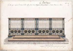 Drawing Grid That Separates The Chancel From The Nave, Located In The Metropolitan Church Of Notre-dame In Paris