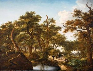 Voyageurs dans une forêt Intérieur d'une forêt (autre titre)