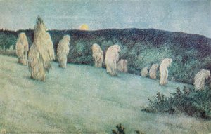 Grain Field in Moonlight