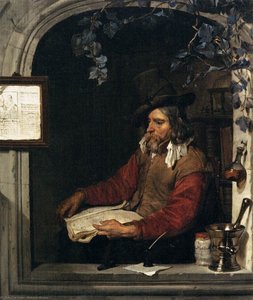 The Apothecary (the Chemist) — Gabriel Metsu, Dutch Golden Age