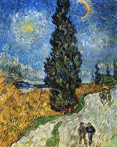Road With Cypress And Star — Vincent Willem Van Gogh, Post Impressionism