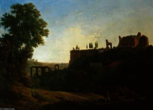 Italian Landscape With Figures And Ruins — Richard Wilson, Romantic Landscape Painting