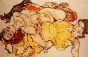 Two Girls Lying Entwined — Egon Schiele