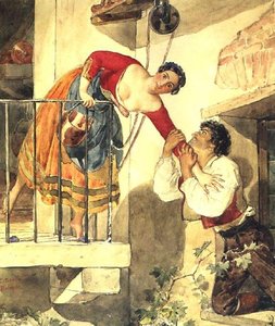 An Interrupted Date — Karl Pavlovich Bryullov, Romanticism