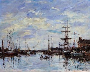 Deauville, The Dock — Eugène Louis Boudin, Impressionism