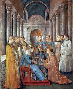 St Sixtus Ordains St Lawrence — Fra Angelico, Early Renaissance