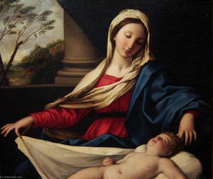 Madonna Adoring the Child (detail)