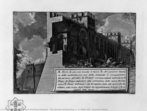 The Roman Antiquities, T. 1, Plate Viii. Aurelian Walls. — Giovanni Battista Piranesi