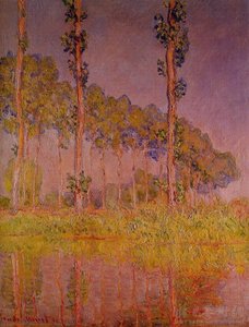 Three Trees In Spring — Claude Monet