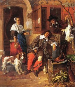 The Sleeping Sportsman — Gabriel Metsu, Dutch Golden Age