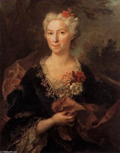 Porrtrait Of A Lady — Nicolas De Largillière, Rococo