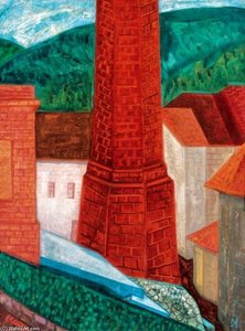 Red Chimney In Budakeszi — Istvan Desi Huber