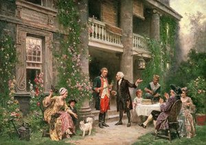 George Washington Visiting Bartram's Garden In — Jean Leon Gerome Ferris