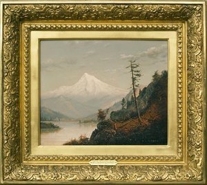 Mt. Hood, Columbia River, (painting) — William Samuel Parrott