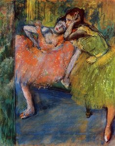 Two Dancers In The Foyer — Edgar Degas, Impressionism