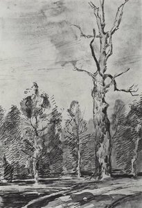 A Dry Tree By The Road — Isaak Ilyich Levitan, Realism