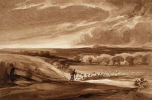 Landscape With Flock Of Sheep — David Cox