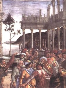 The Punishment Of Korah And The Stoning Of Moses And Aaron (detail 4) (cappella Sistina, Vatican) — Sandro Botticelli
