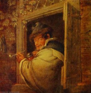 A Man In The Window — Adriaen Van Ostade, Baroque
