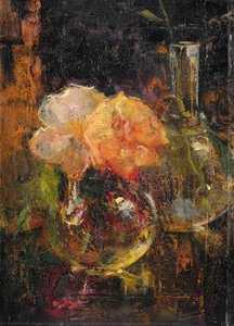 Yellow Roses In A Carafe, Menso Kamerlingh Onnes, 1896 — Menso Kamerlingh Onnes