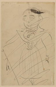 Caricature Of A Man In A Frock Coat — Sir Max Beerbohm