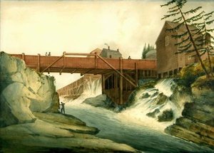 Glens Falls And Factory View From The East — William Guy Wall