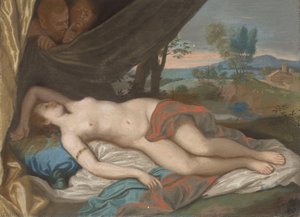 Sleeping Nymph Spied By Satyrs (after A Painting Based On A Print By Anthony Van Dyck) — Jean-étienne Liotard, Rococo