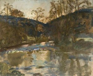 Study Of A River Landscape — Sir Alfred James Munnings