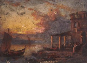 Coastal Town At Sunset — Thomas Stuart Smith