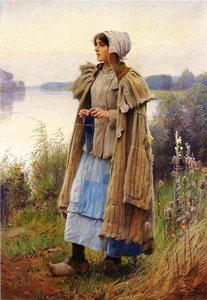 Knitting In The Fields — Charles Sprague Pearce